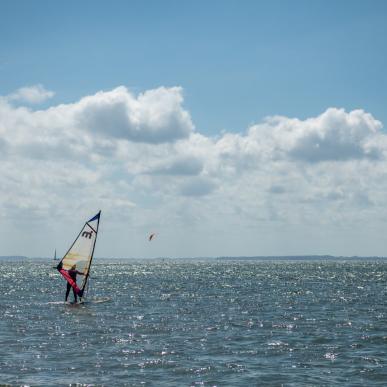 Wind surfing in Lysnæs, North Zealand
