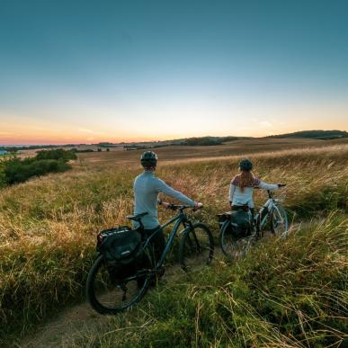 Cycling on Istidsruten in West Zealand, Denmark