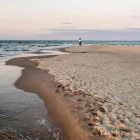 Grenen bei Skagen in Nordjütland zwischen Dänischer Nordsee und Ostsee