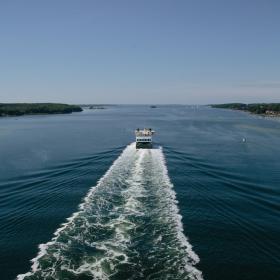 Fähre nach Svenborg auf Fünen an der Dänischen Ostsee