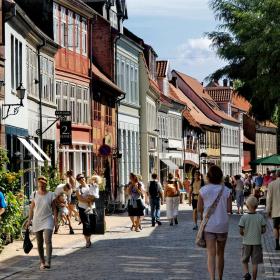 A summer scene in Nedergade, Odense