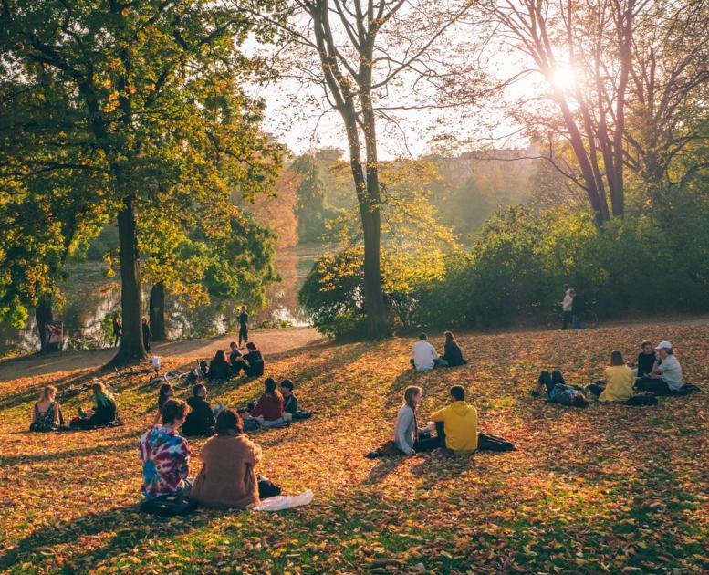 Kopenhagener Park "Ørstedparken" im Herbst