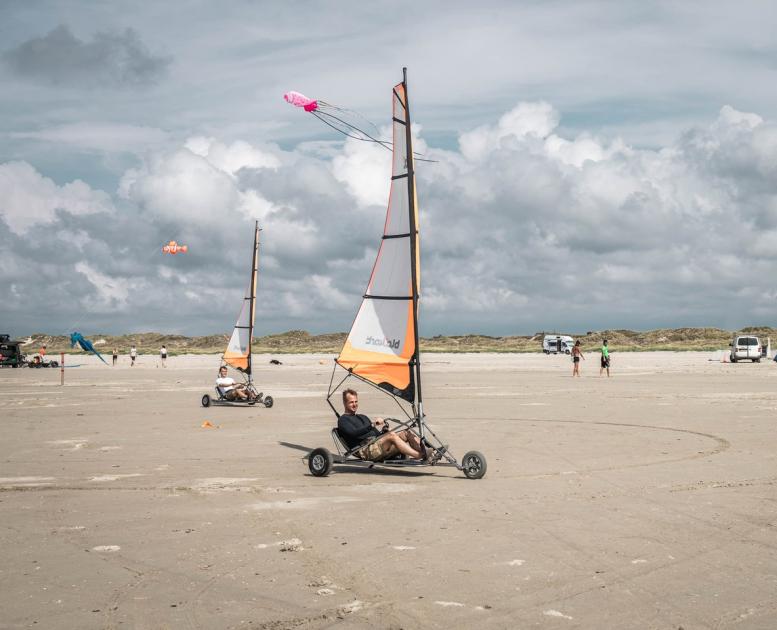 Blokart auf dem Strand von Fanø in Dänemark