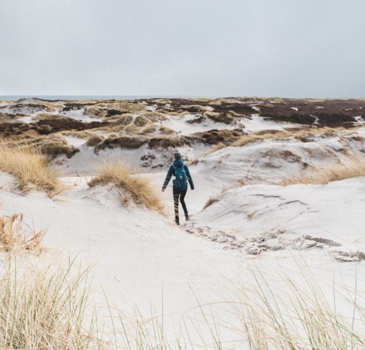 Dueodde Strand auf Bornholm im Winter