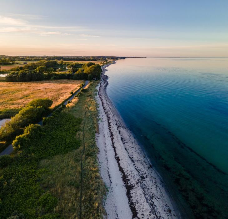 The Langeland coastline in Denmark