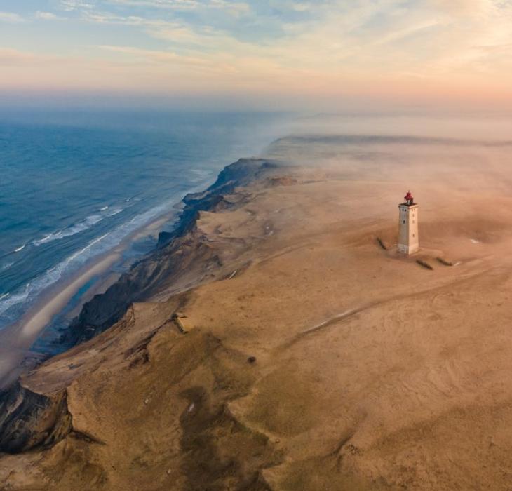 Rubjerg Knude Lighthouse on the cliffs of North Jutland