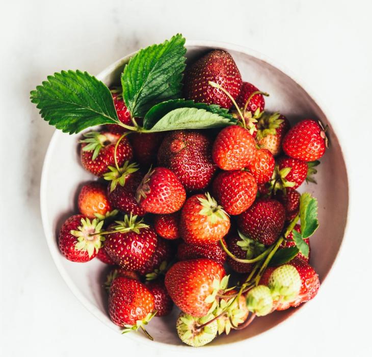 Dänische Erdbeeren im Sommer