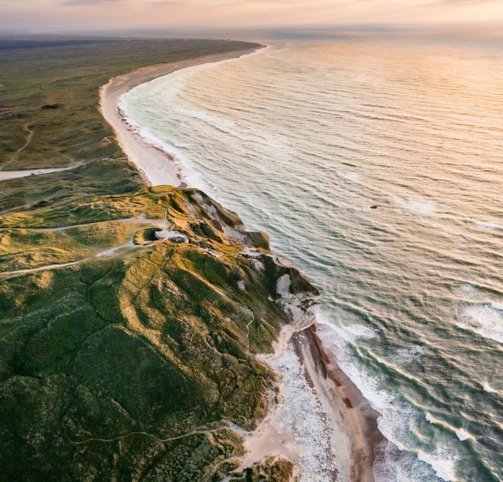 Utsikt over havet i Bulbjerg i Nordjylland