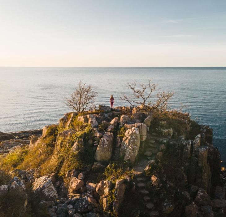 Hiking at Røverborgen on Bornholm