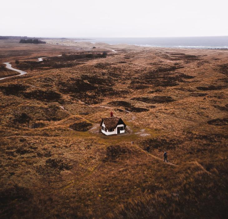 Ferienhaus auf der Insel Læsø im Herbst